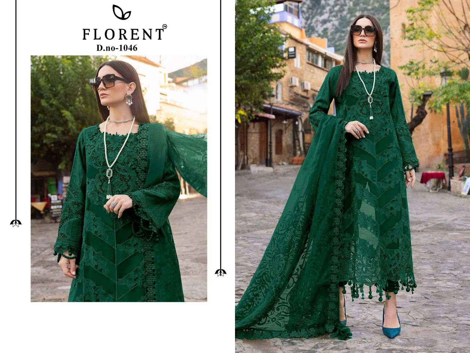 1046 HIT DESIGN BY FLORENT HEAVY CAMBRIC COTTON PAKISTANI DRESS