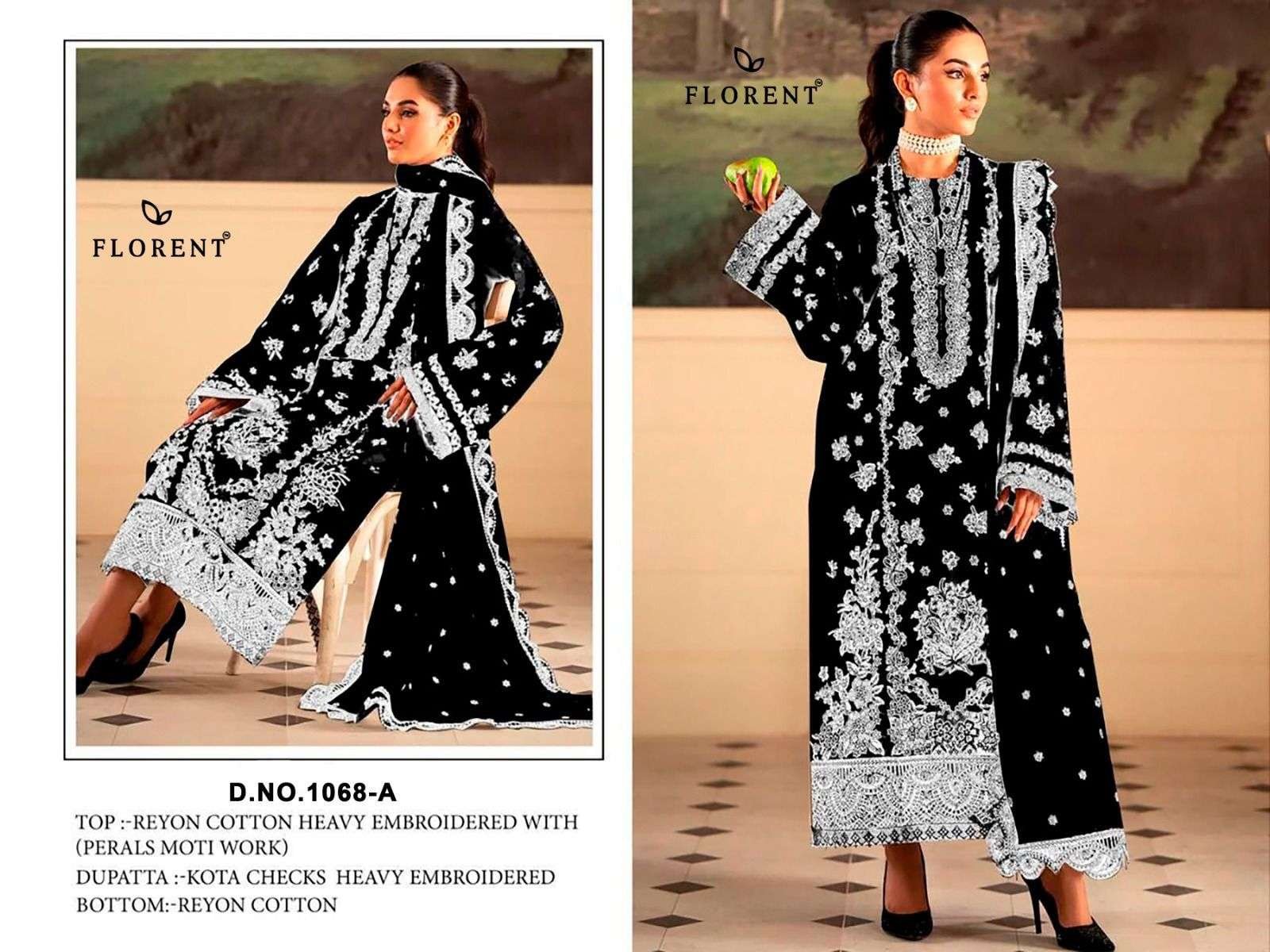 1068 COLOURS BY FLORENT FANCY DESIGNER RAYON COTTON PAKISTANI DRESSES