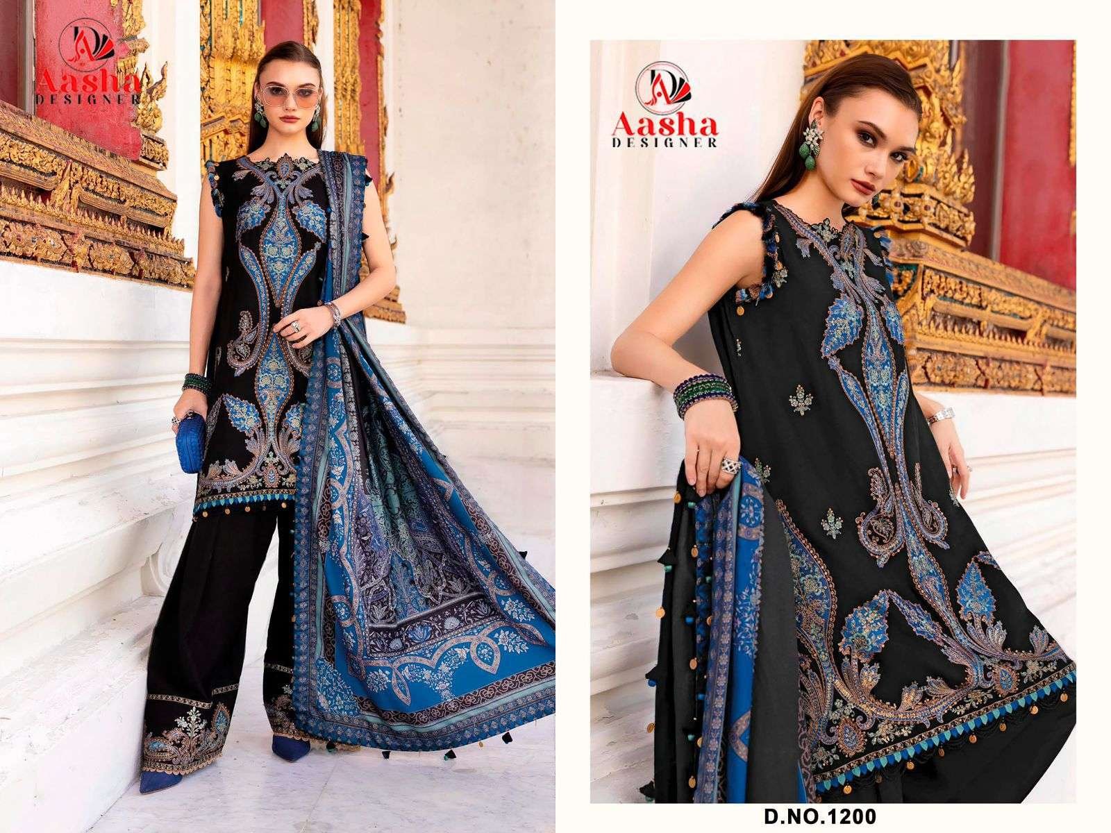1200 HIT DESIGN BY AASHA DESIGNER FANCY RAYON COTTON PAKISTANI DRESS