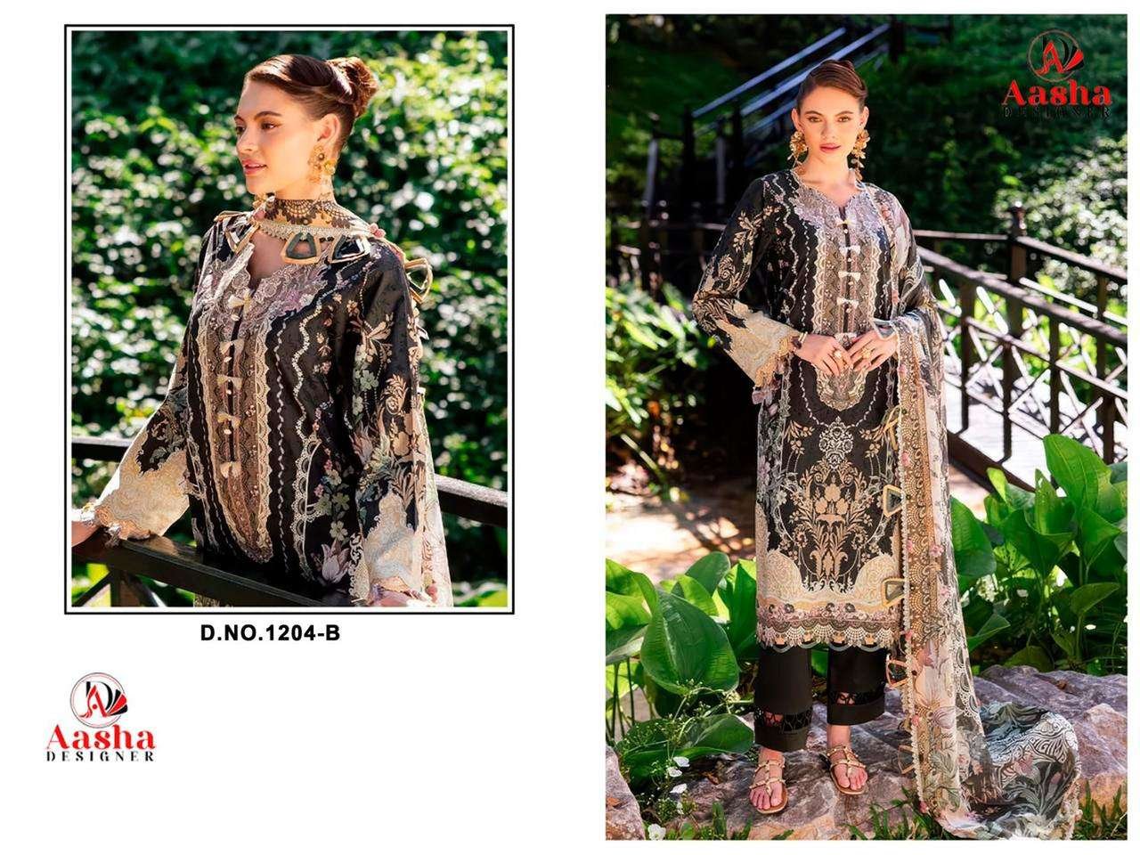 1204 COLOURS BY AASHA DESIGNER FANCY COTTON PRINT PAKISTANI DRESSES