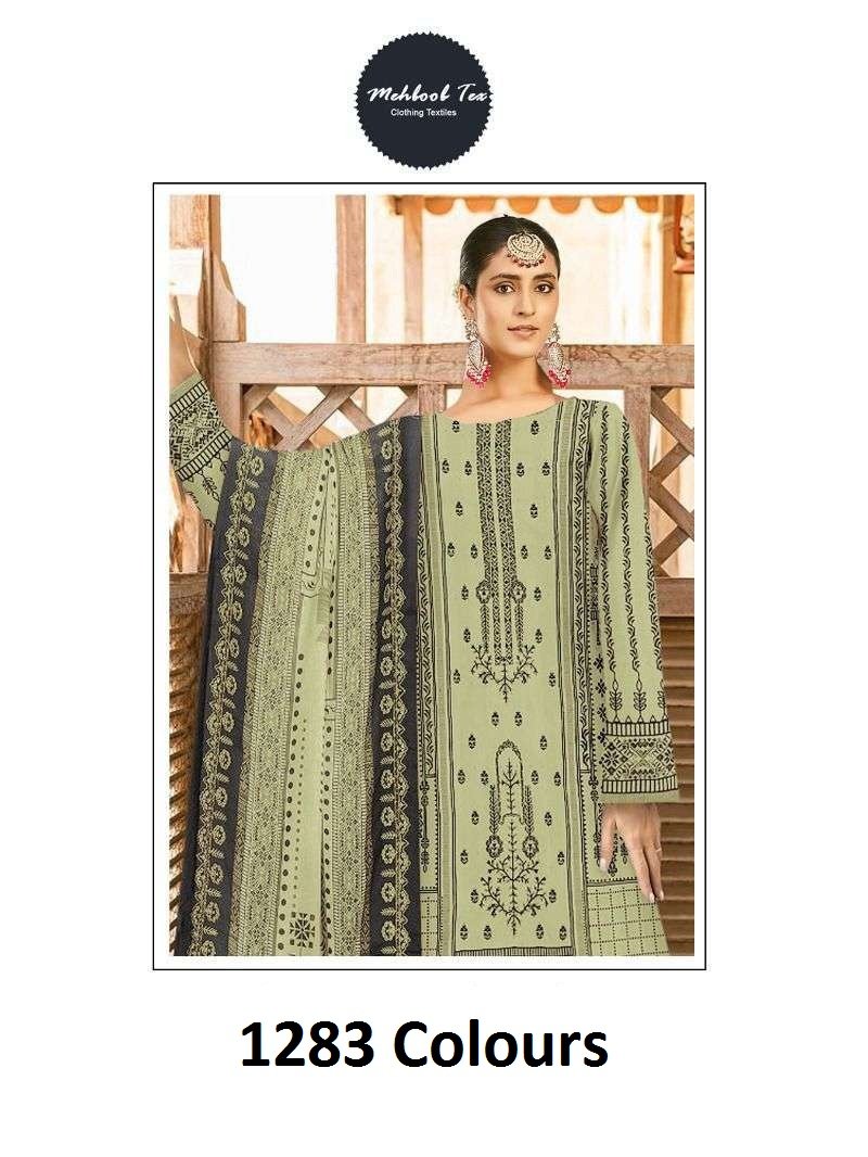 1283 COLOURS BY MEHBOOB TEX FANCY DESIGNER COTTON PAKISTANI DRESSES