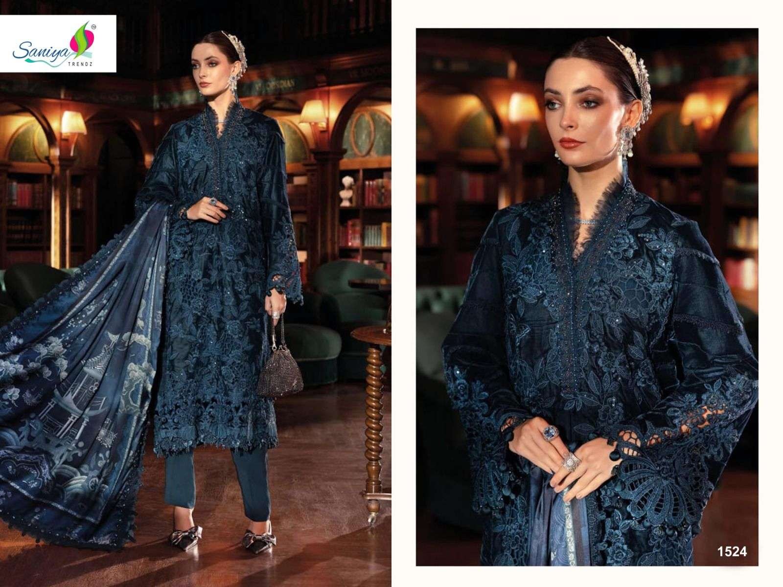 1524 HIT DESIGN BY SANIYA TRENDZ FANCY RAYON COTTON PAKISTANI DRESS