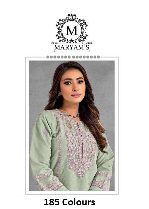 185 COLOURS BY MARYAMS FANCY DESIGNER ORGANZA SILK PAKISTANI DRESSES