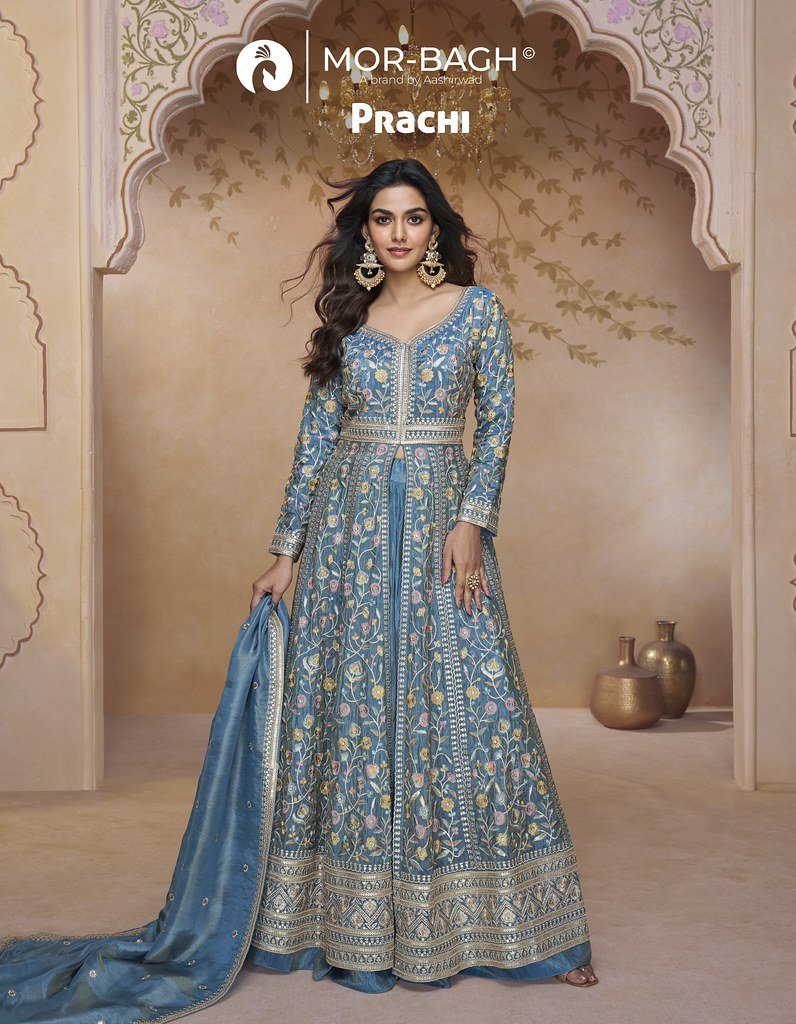 MOR-BAGH PRACHI BY AASHIRWAD CREATION 10371 TO 10373 SERIES FANCY DRESSES