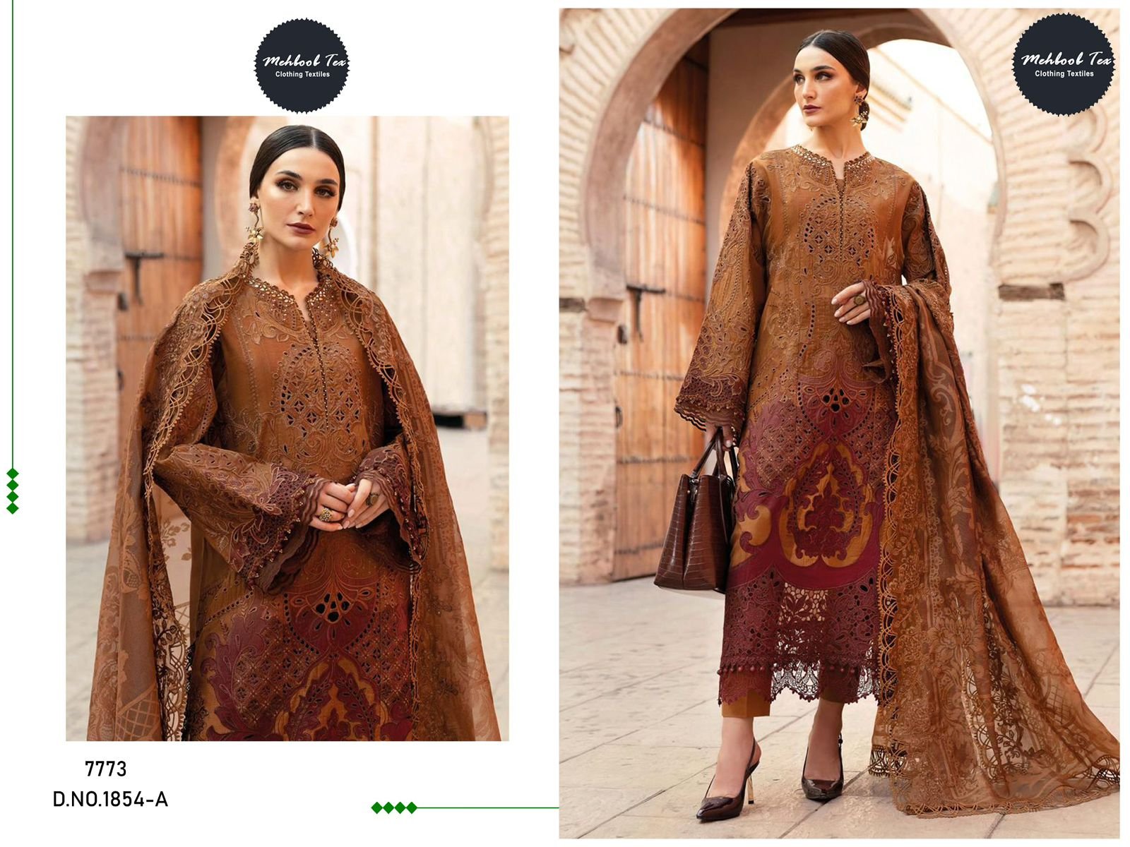 1854 COLOURS BY MEHBOOB TEX FANCY DESIGNER COTTON PAKISTANI DRESSES