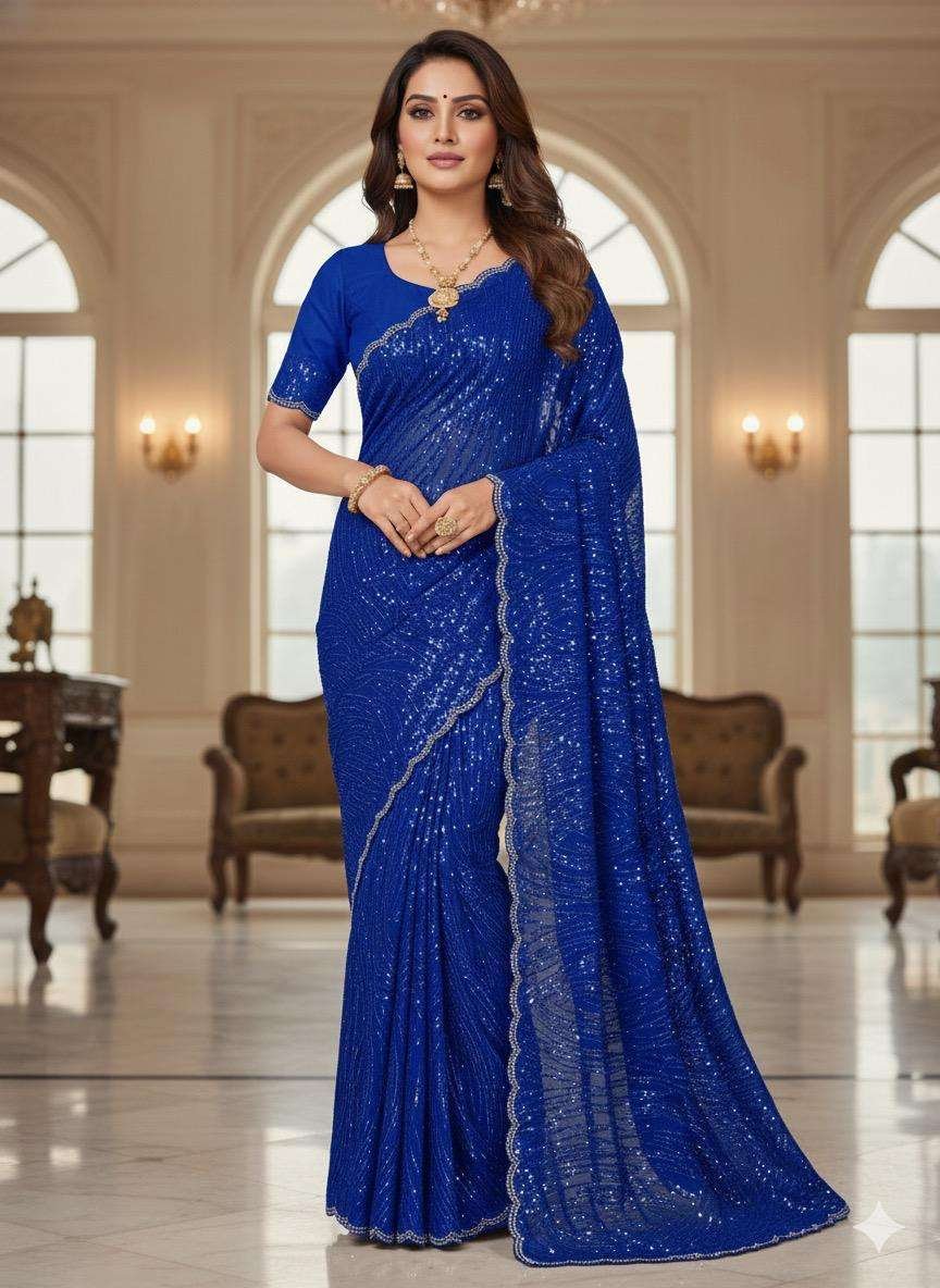 3922 COLOURS BY SUSWANI DESIGNER 60 GRAM GEORGETTE SEQUENCE SAREES