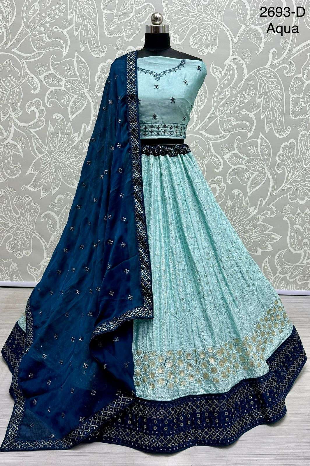 A-2693 COLOURS BY SUSWANI HEAVY DESIGNER GEORGETTE LEHENGAS