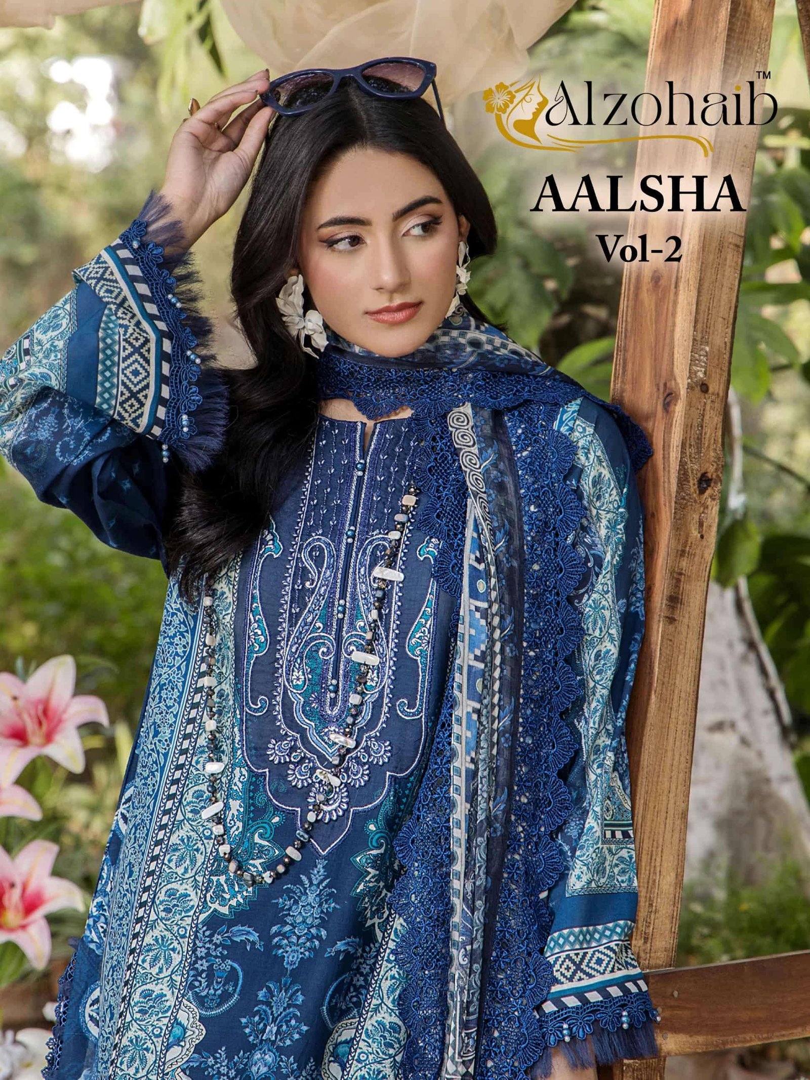 AALSHA VOL-2 BY ALZOHAIB 1394 TO 1397 SERIES COTTON PAKISTANI DRESSES