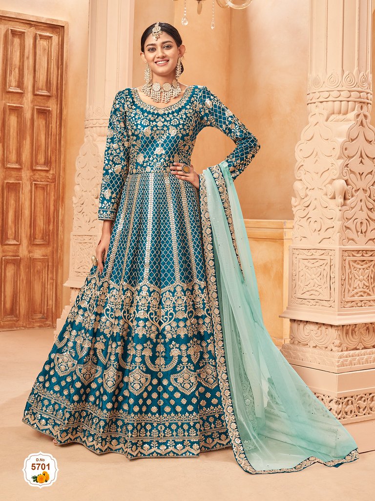 AANAYA VOL-157 BY DANI CREATIONS 5701 TO 5704 SERIES ART SILK DRESSES