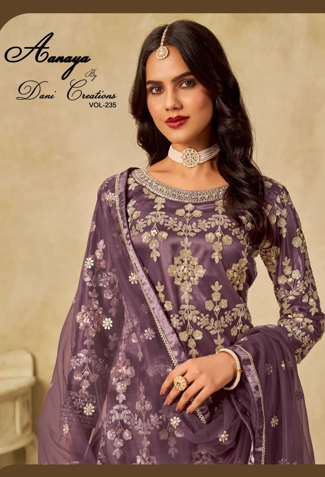 AANAYA VOL-235 BY DANI CREATIONS 235-A TO 235-D SERIES NET DRESSES