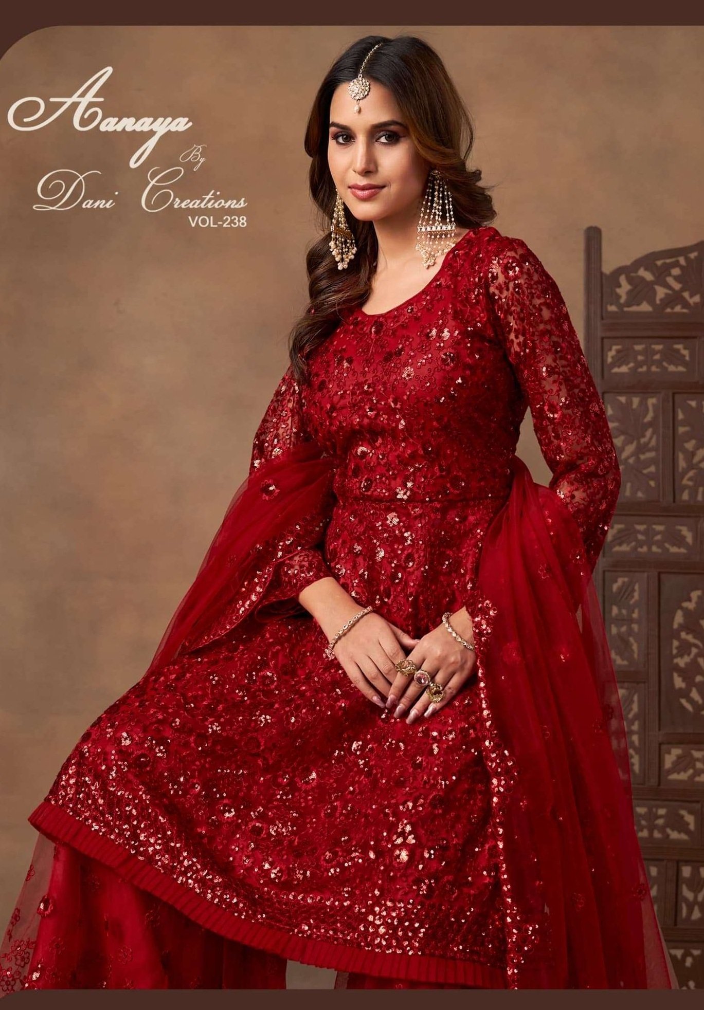 AANAYA VOL-238 BY DANI CREATIONS 238-A TO 238-D SERIES NET DRESSES