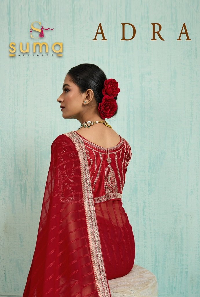 ADRA BY SUMA 11001 TO 11006 SERIES FANCY DESIGNER CHIFFON SAREES