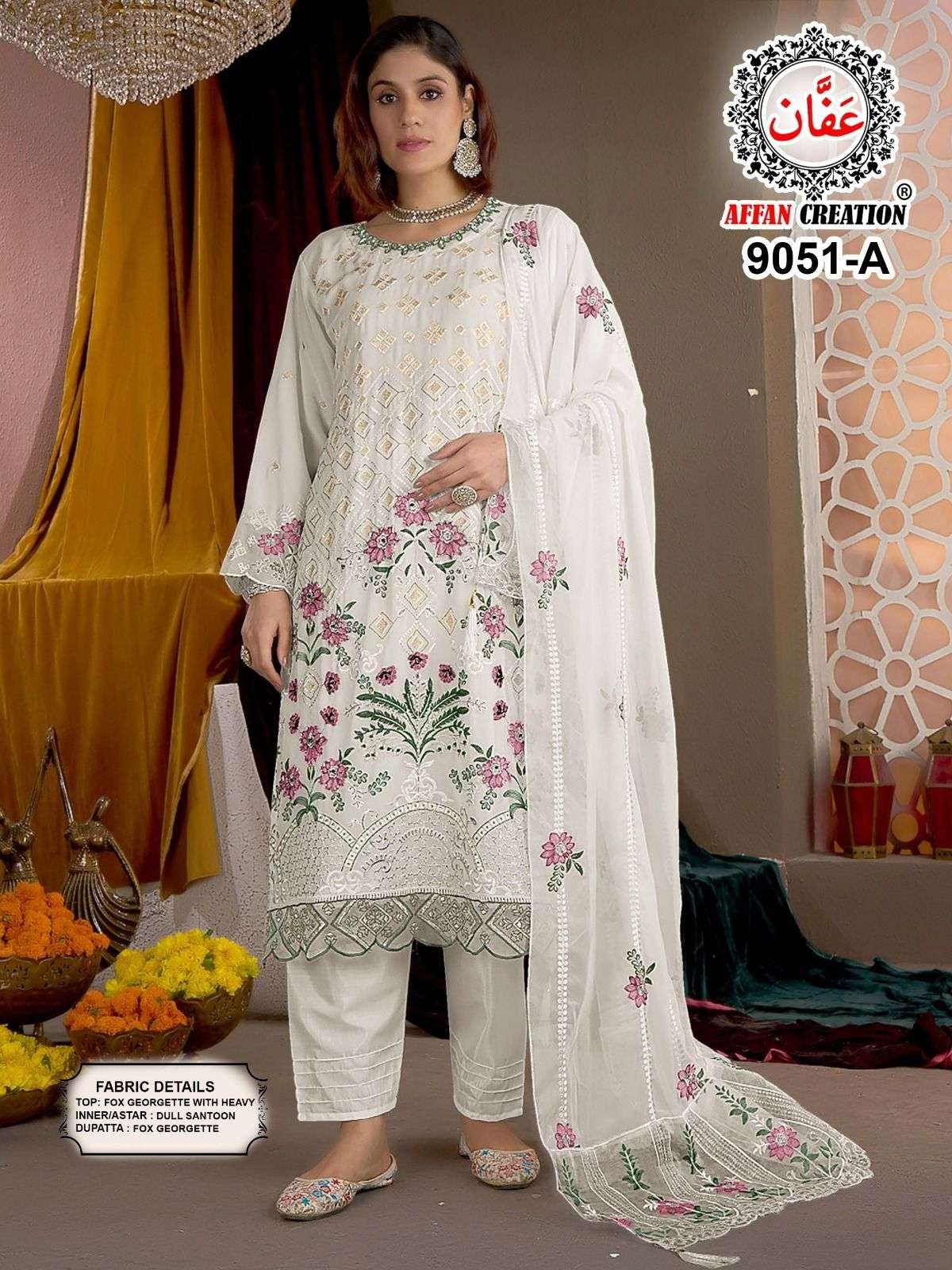 AFFAN 9051 COLOURS BY AFFAN CREATION FAUX GEORGETTE PAKISTANI DRESSES