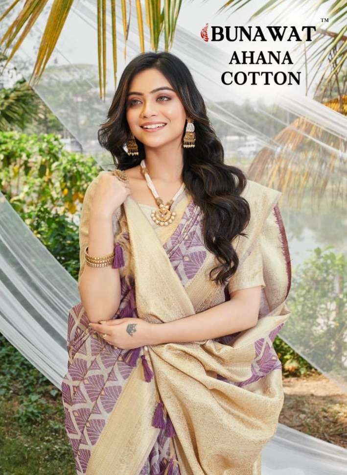 AHANA COTTON BY BUNAWAT 10478 TO 10483 SERIES FANCY DESIGNER COTTON SAREES