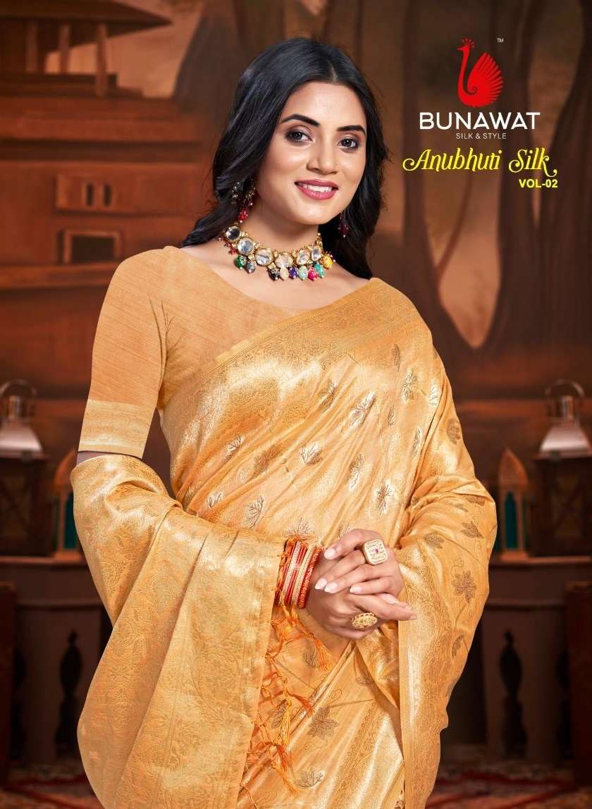 ANUBHUTI SILK VOL-2 BY BUNAWAT 1001 TO 1006 SERIES COTTON SILK SAREES