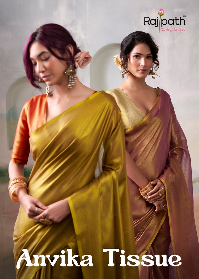 ANVIKA TISSUE BY RAJPATH 510 TO 515 SERIES DESIGNER TISSUE SAREES