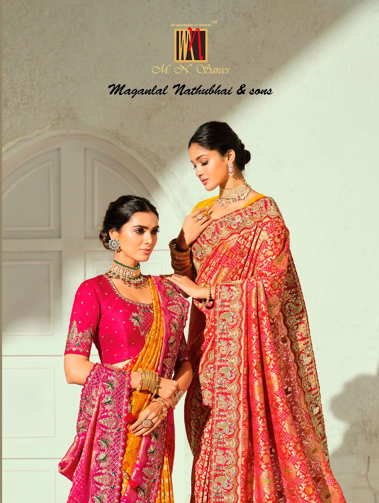 BANDHEJ 8700 SERIES BY MN SAREES 8701 TO 8709 SERIES GEORGETTE SAREES