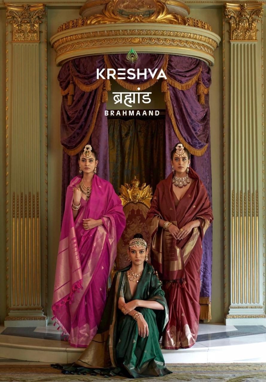 BRAHMAAND BY KRESHVA K-4399 TO K-4403 SERIES FANCY SOFT SILK SAREES