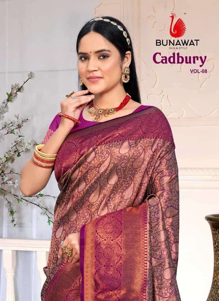 CADBURY SILK VOL-8 BY BUNAWAT 1001 TO 1006 SERIES DESIGNER SILK SAREES