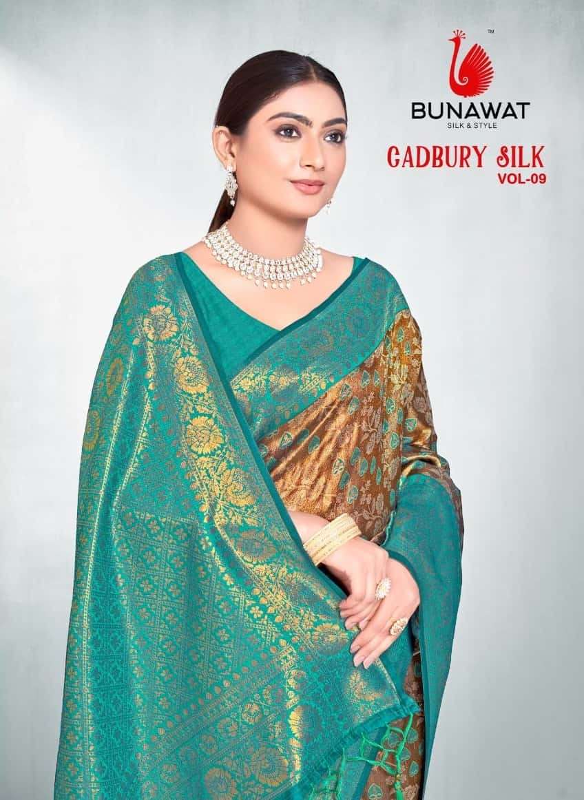 CADBURY SILK VOL-9 BY BUNAWAT 1001 TO 1006 SERIES DESIGNER SILK SAREES