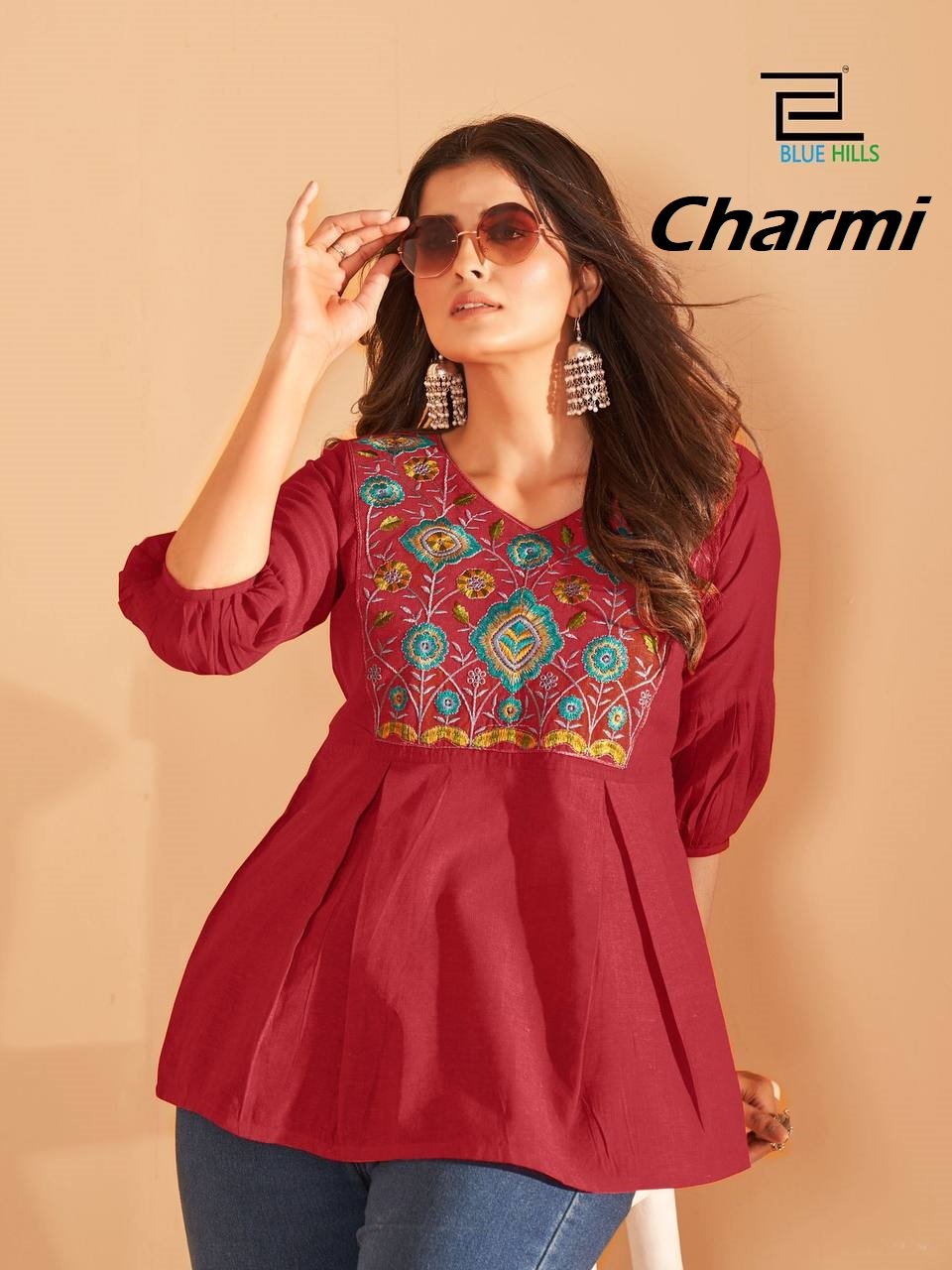 CHARMI BY BLUE HILLS 1001 TO 1004 SERIES COTTON SILK SHORT TOPS