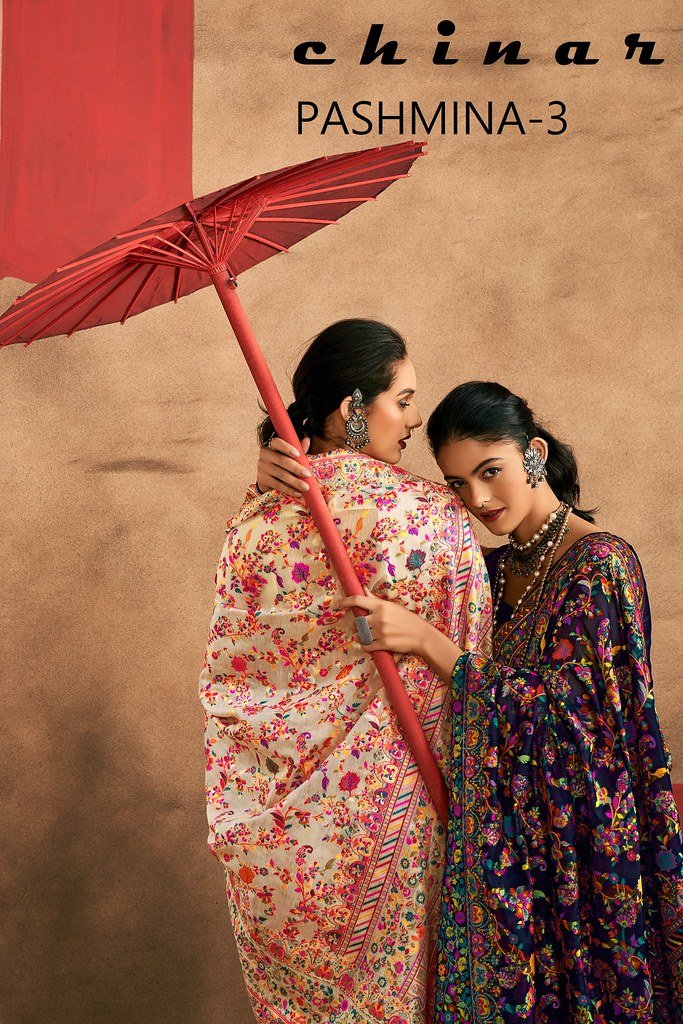 CHINAR PASHMINA VOL-3 BY SOSY 61 TO 66 SERIES MODAL COTTON SAREES