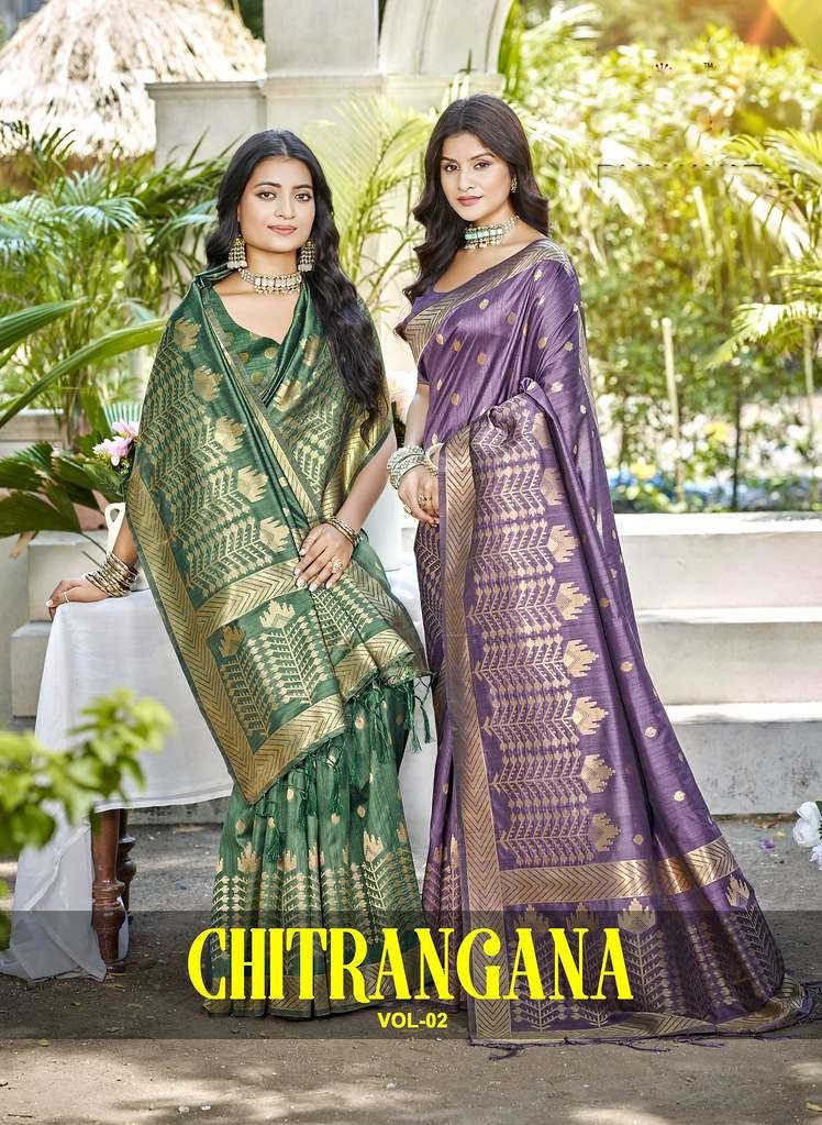 CHITRANGANA VOL-2 BY BUNAWAT 1001 TO 1006 SERIES FANCY SILK SAREES