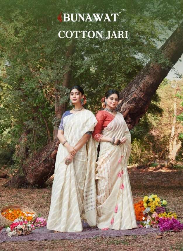 COTTON JARI BY BUNAWAT 10492 TO 10497 SERIES FANCY DESIGNER COTTON SAREES