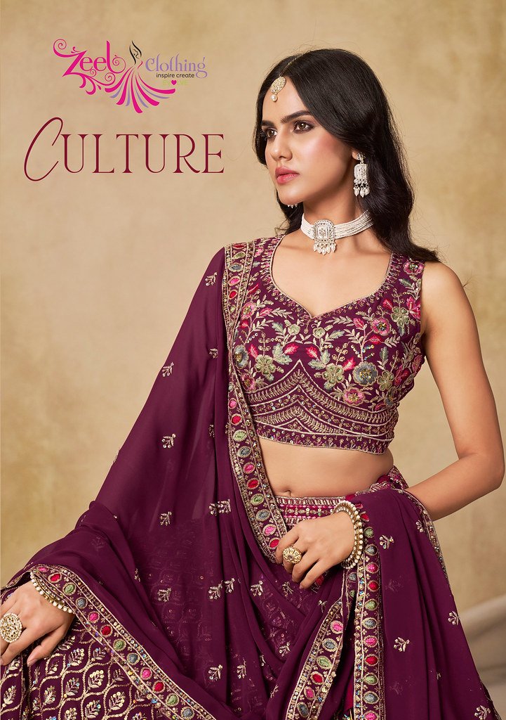 CULTURE BY ZEEL CLOTHING 5134 SERIES HEAVY DESIGNER GEORGETTE LEHENGAS