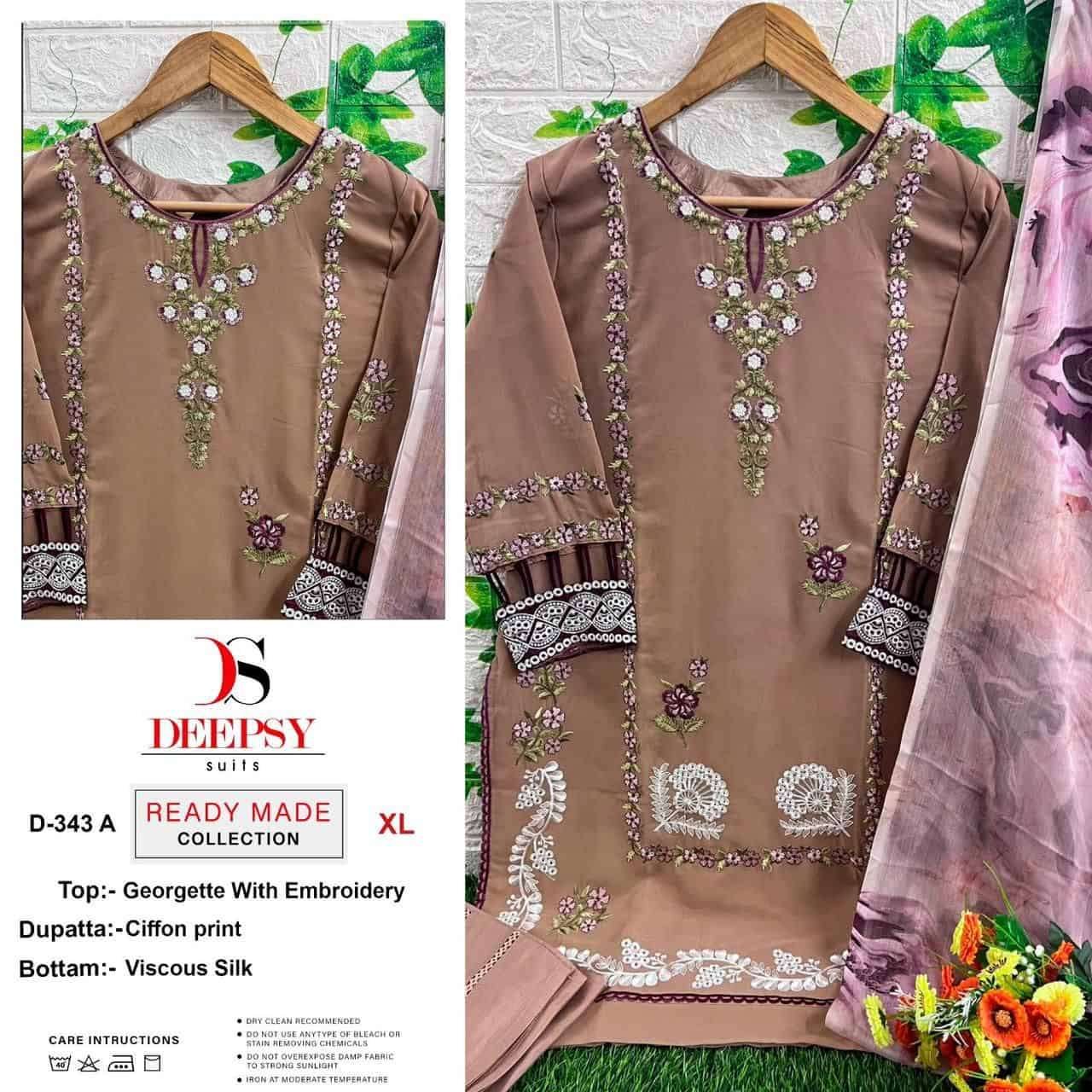 D-343 COLOURS BY DEEPSY SUITS GEORGETTE STITCHED PAKISTANI DRESSES