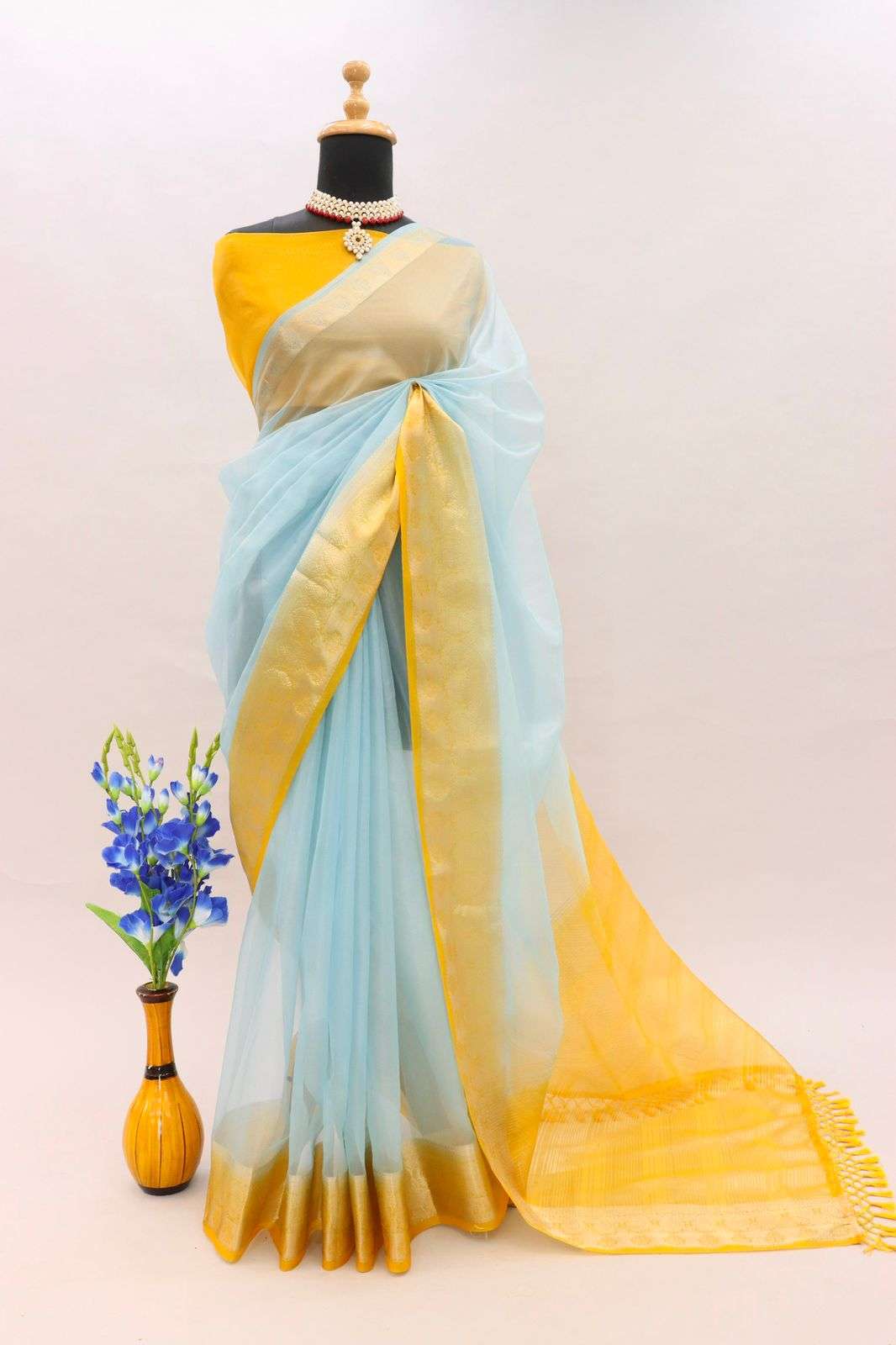 DF-137 ORGANZA SILK BY SUSWANI STYLISH DESIGNER SOFT ORGANZA SILK SAREES