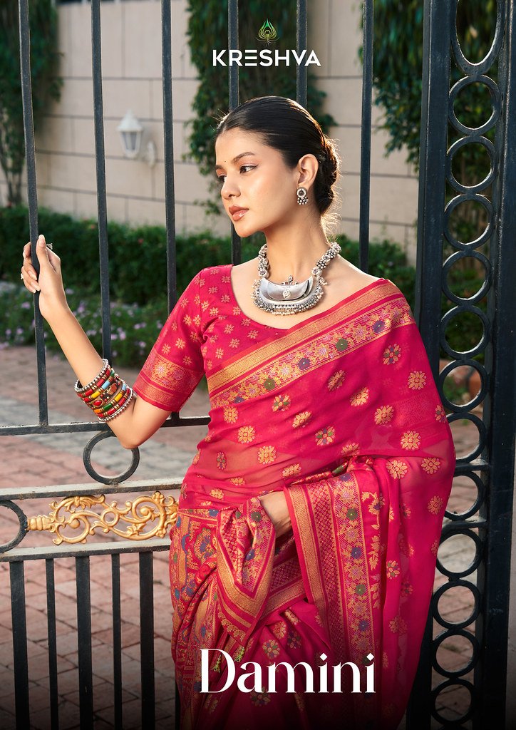 DAMINI BY KRESHVA K-1029 TO K-1032 SERIES LUX PV GEORGETTE SAREES