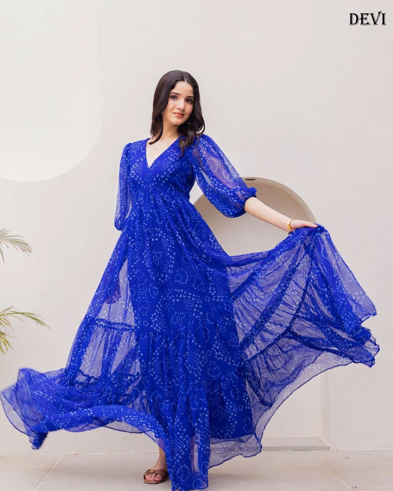 DEVI VOL-10 BY SUSWANI FANCY DESIGNER FAUX GEORGETTE PRINTED KURTIS