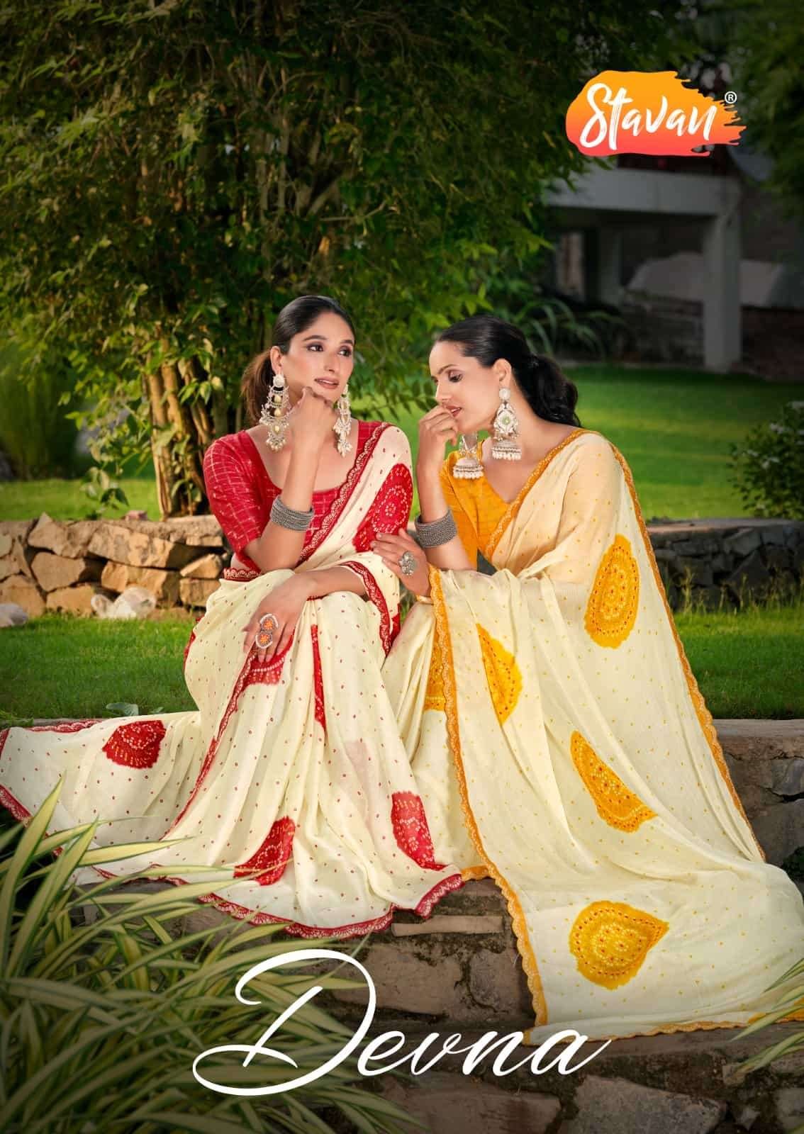 DEVNA BY STAVAN 1001 TO 1010 SERIES FANCY DESIGNER CHIFFON SAREES