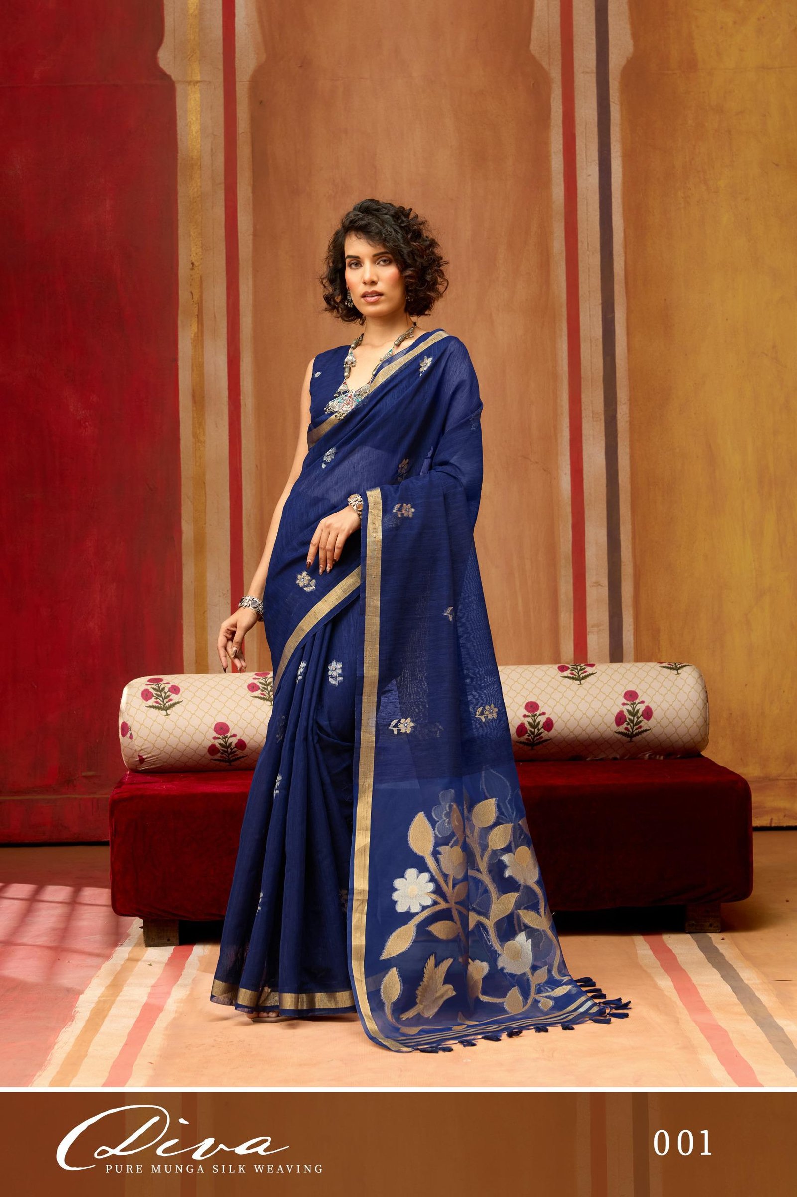 DIVA BY RAJTEX 001 TO 006 SERIES MUNGA SILK HANDLOOM WEAVING SAREES