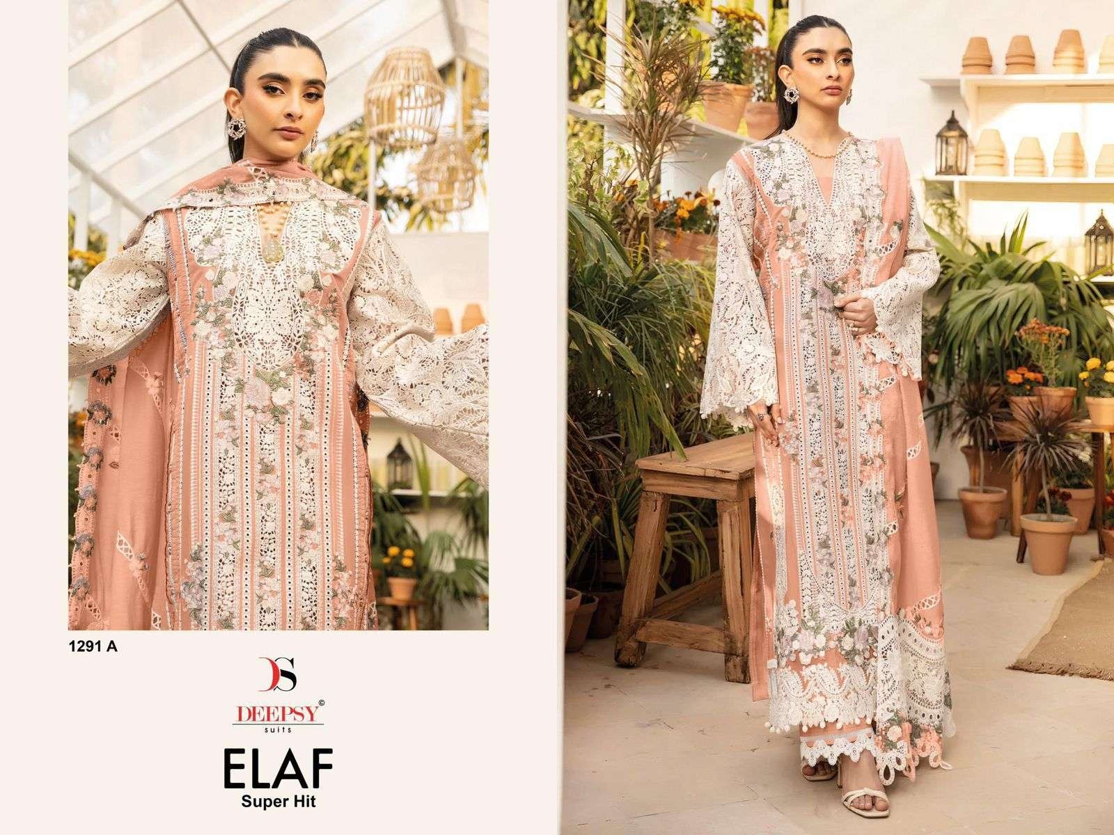 ELAF SUPER HIT 1291-A BY DEEPSY SUITS FANCY COTTON PAKISTANI DRESS
