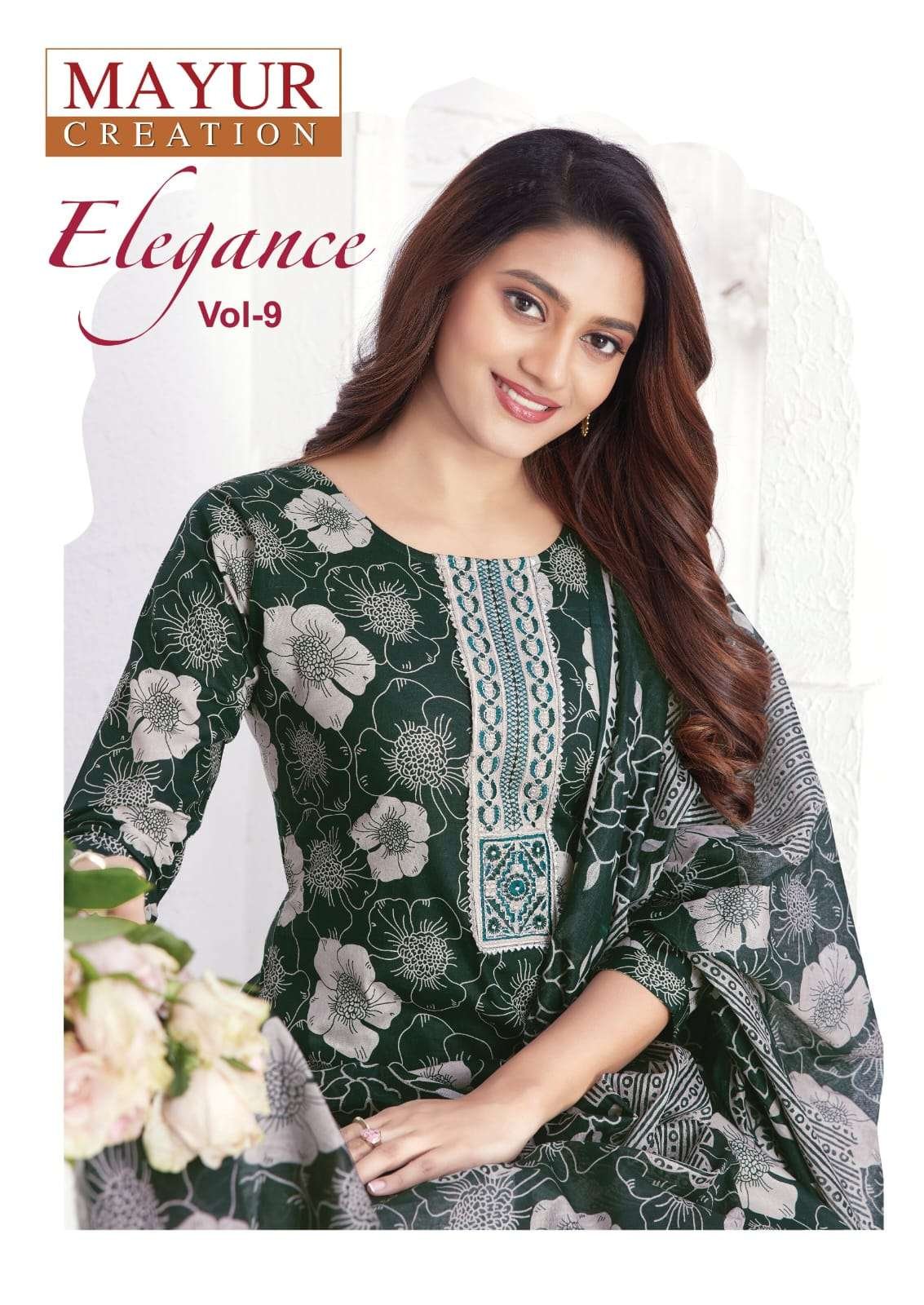 ELEGANCE VOL-9 BY MAYUR CREATION 9001 TO 9010 SERIES COTTON DRESSES