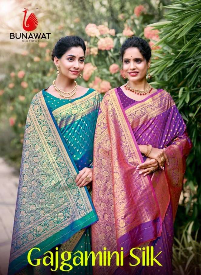 GAJGAMINI SILK BY BUNAWAT 1001 TO 1006 SERIES FANCY DESIGNER SILK SAREES