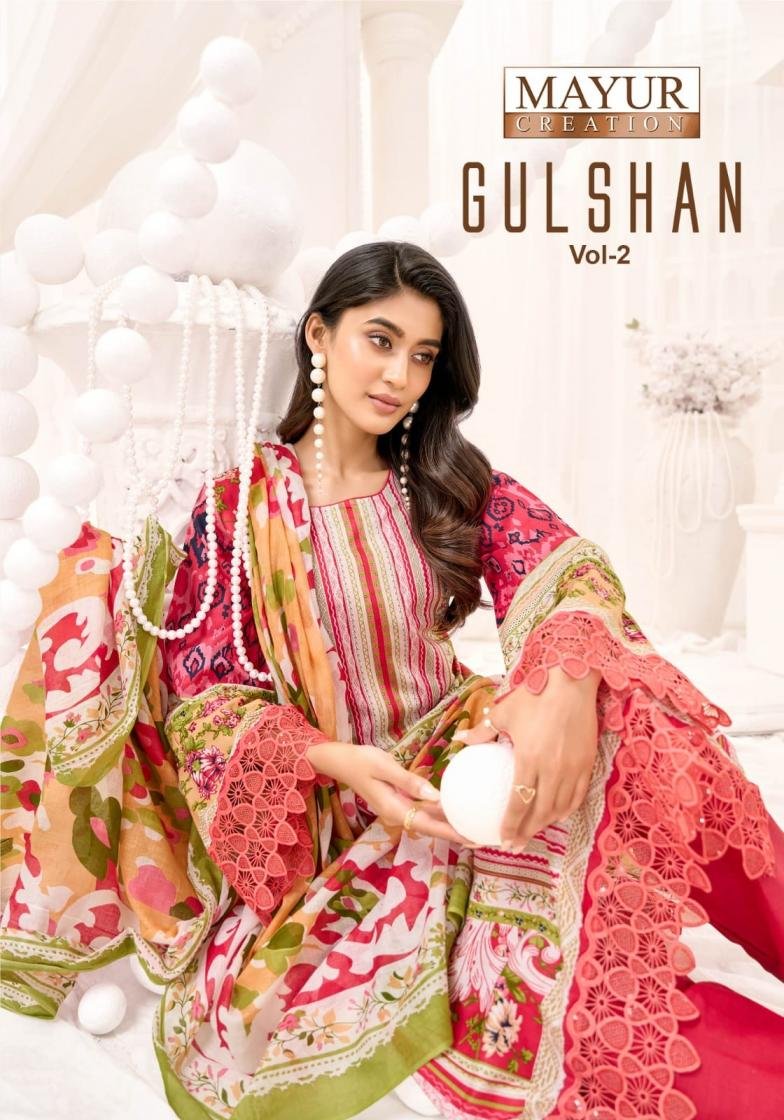 GULSHAN VOL- 2 BY MAYUR CREATION 2001 TO 2008 SERIES COTTON DRESSES