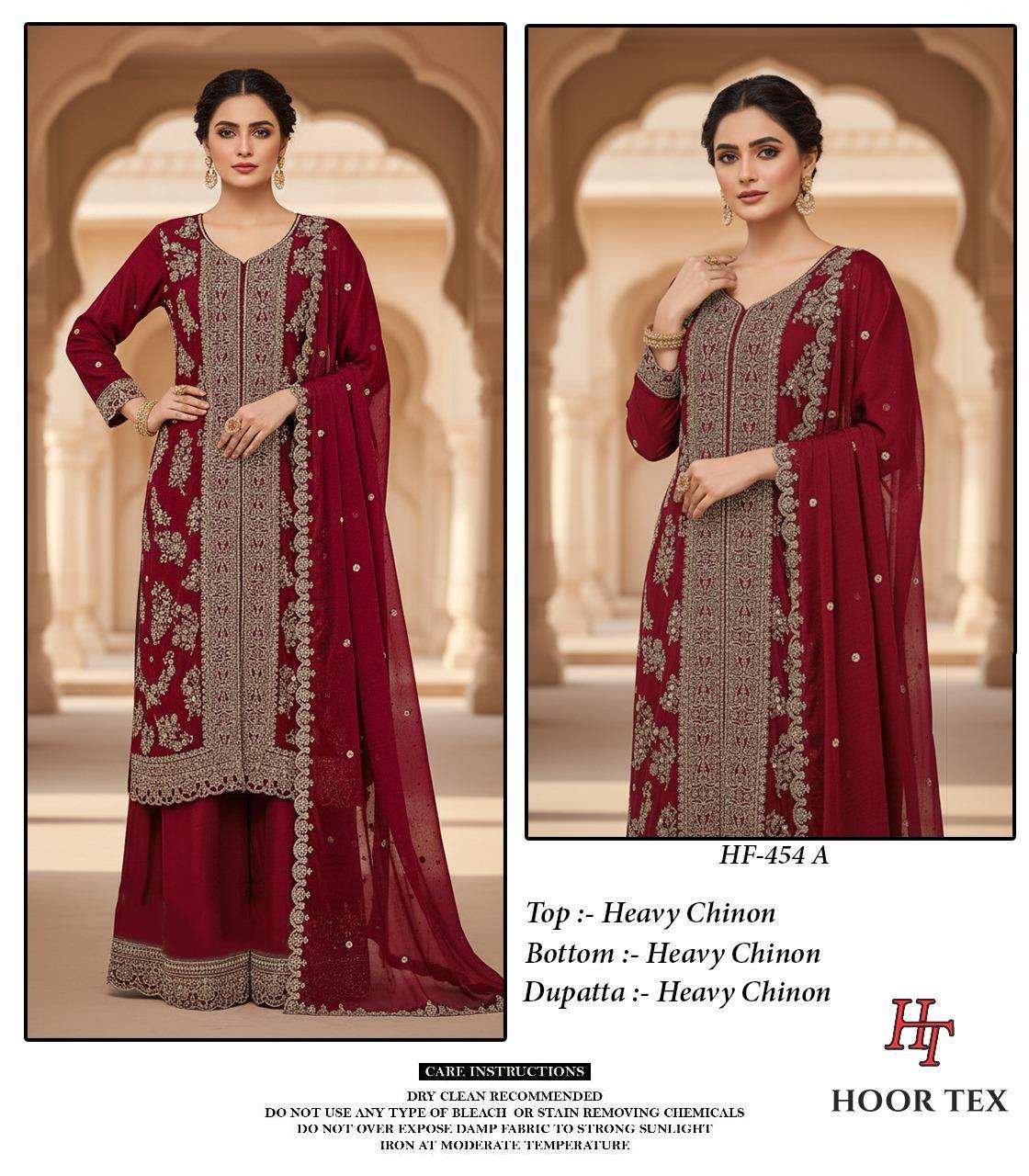 HF-454 COLOURS BY HOOR TEX HEAVY CHINON STITCHED PAKISTANI DRESSES