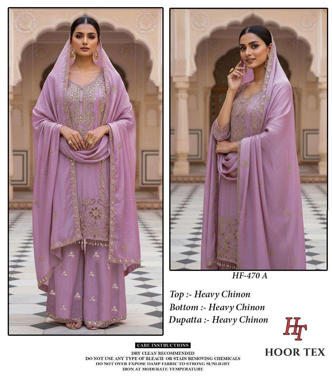 HF-470 COLOURS BY HOOR TEX HEAVY CHINON STITCHED PAKISTANI DRESSES