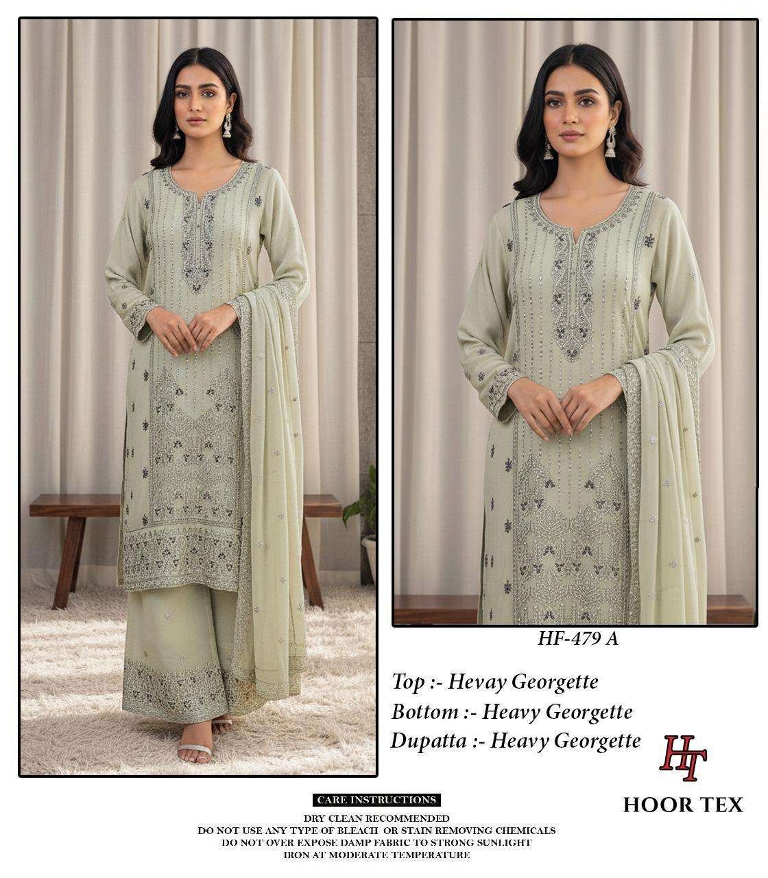 HF-479 COLOURS BY HOOR TEX HEAVY GEORGETTE STITCHED PAKISTANI DRESSES