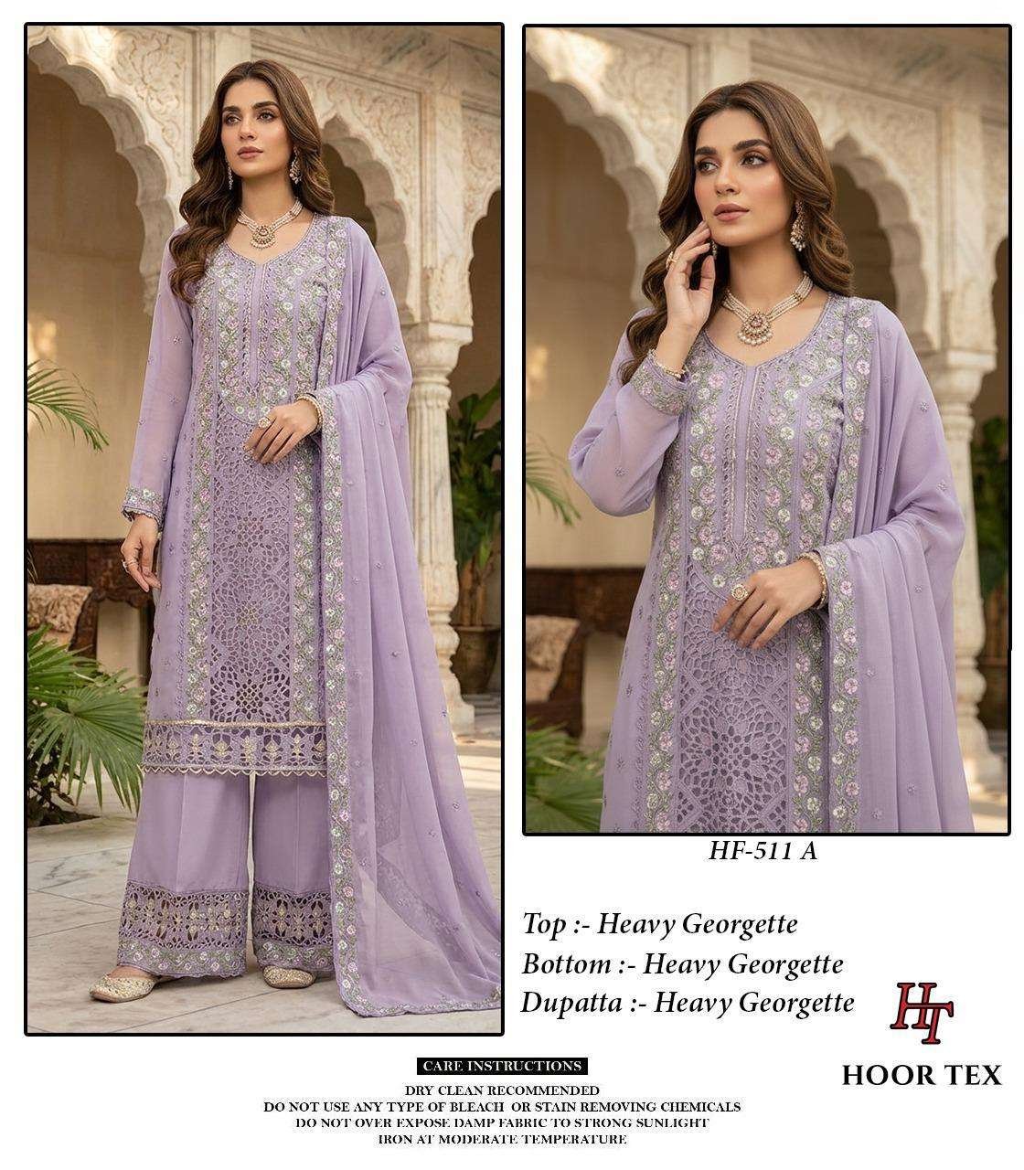 HF-511 COLOURS BY HOOR TEX HEAVY GEORGETTE STITCHED PAKISTANI DRESSES
