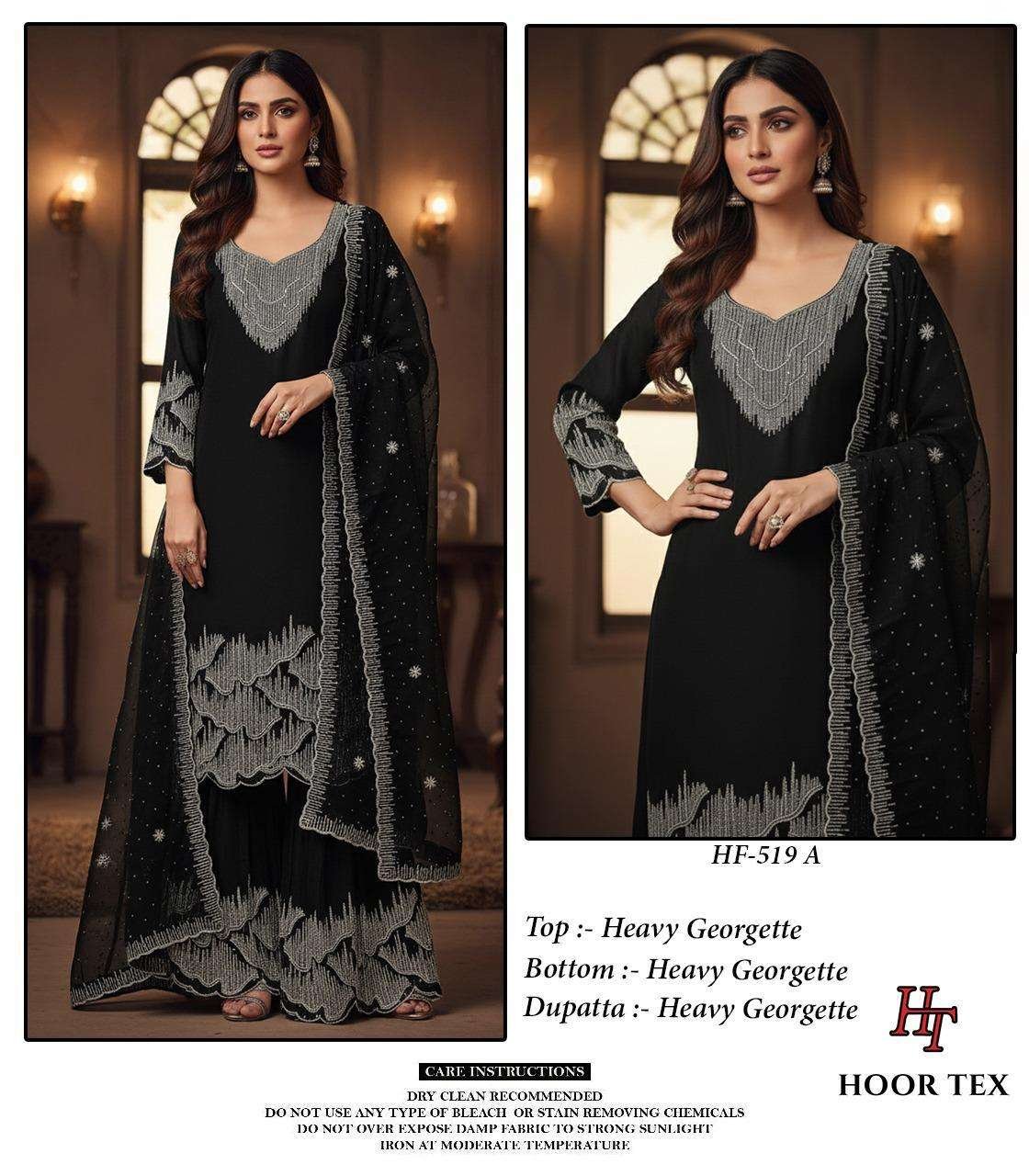 HF-519 COLOURS BY HOOR TEX HEAVY GEORGETTE STITCHED PAKISTANI DRESSES