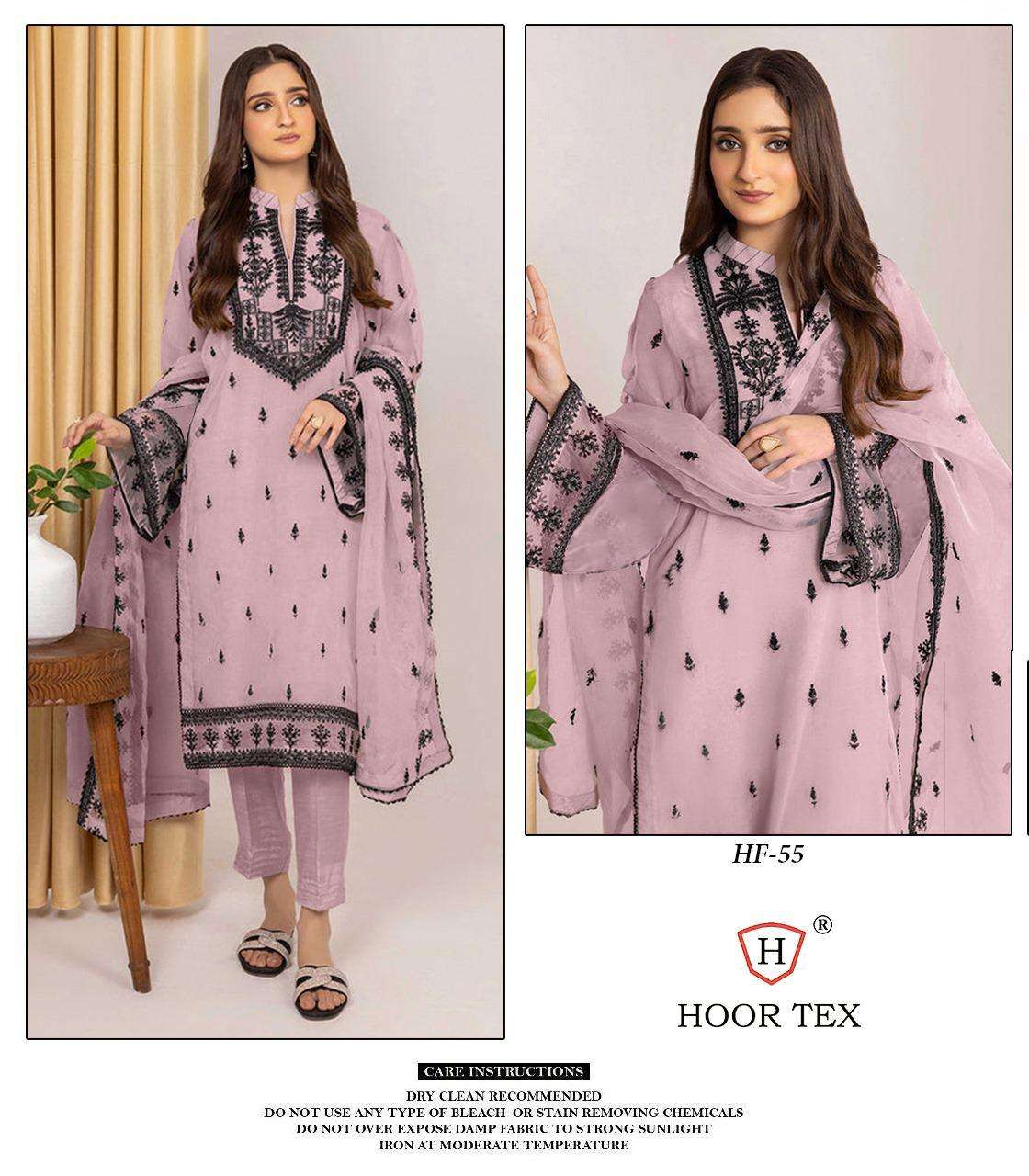 HF-55 HIT DESIGN BY HOOR TEX HEAVY ORGANZA STITCHED PAKISTANI DRESS