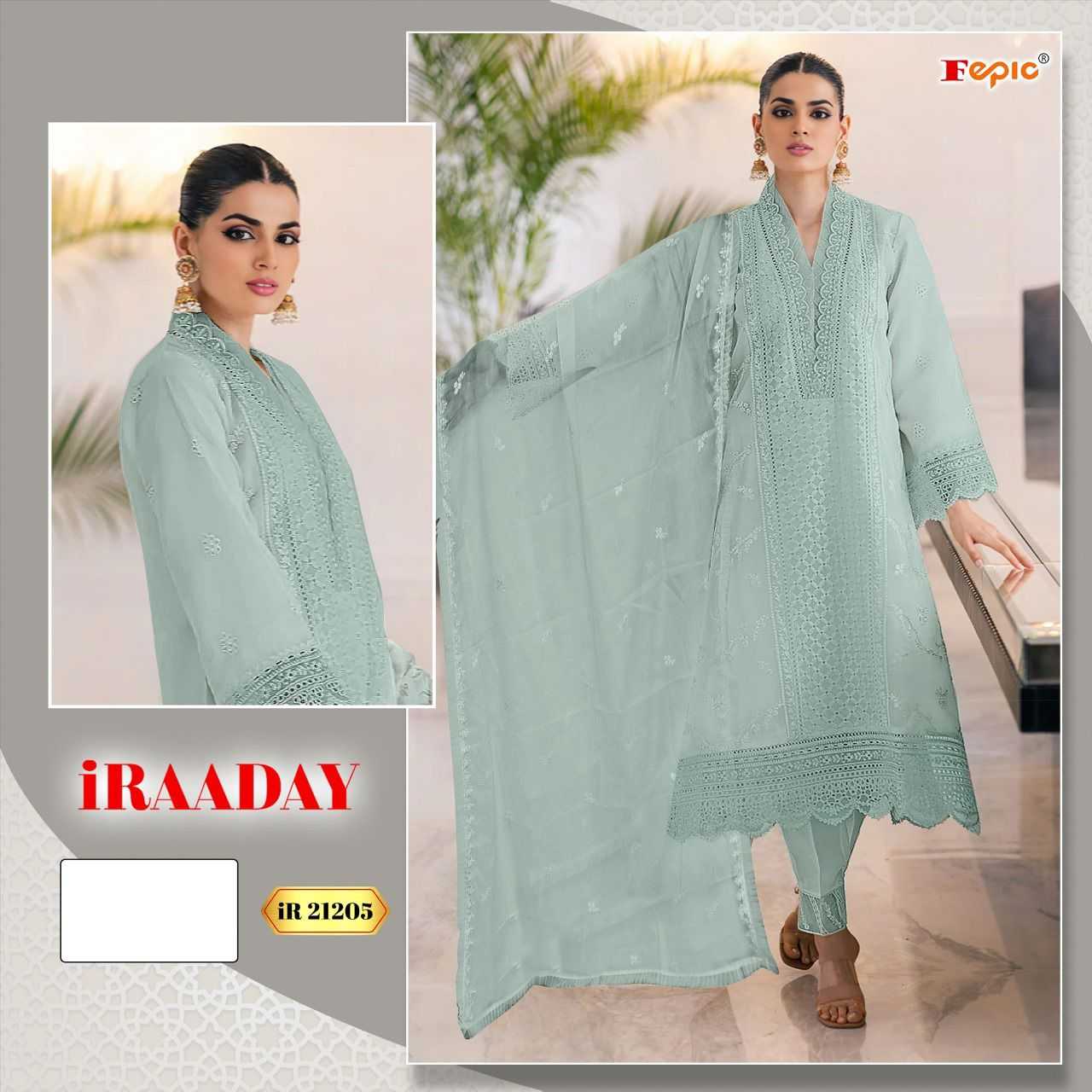 IRAADAY 21205 COLOURS BY FEPIC HEAVY ORGANZA PAKISTANI DRESSES