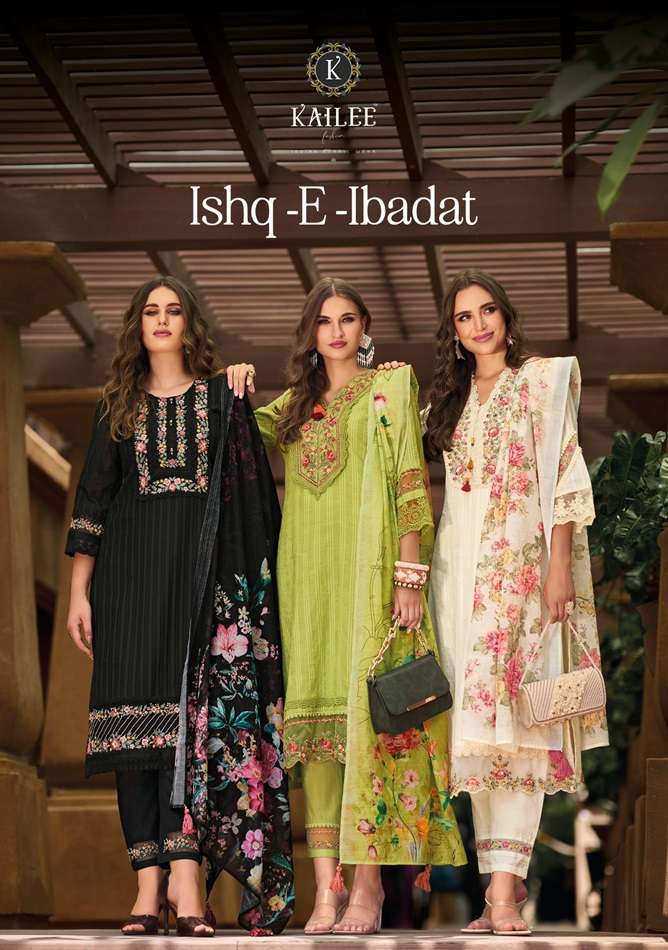 ISHQ-E-IBADAT BY KAILEE FASHION 42651 TO 42656 SERIES COTTON STITCHED DRESSES