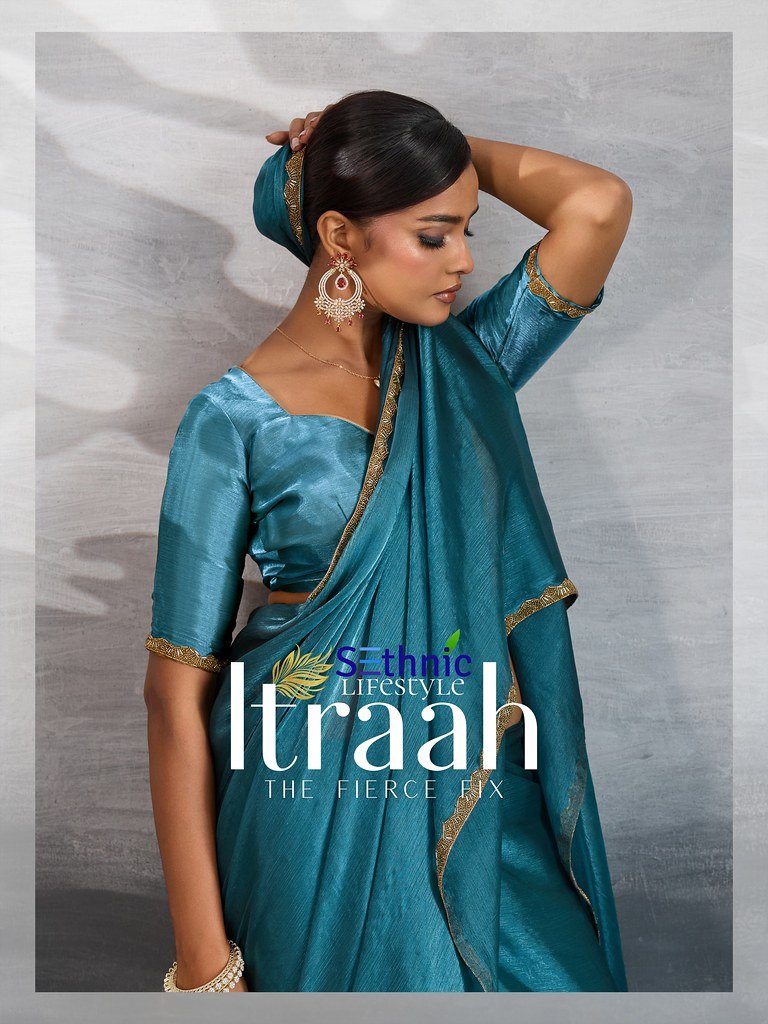 ITRAAH BY SETHNIC 96001 TO 96005 SERIES FANCY BURBERRY CHIFFON SAREES