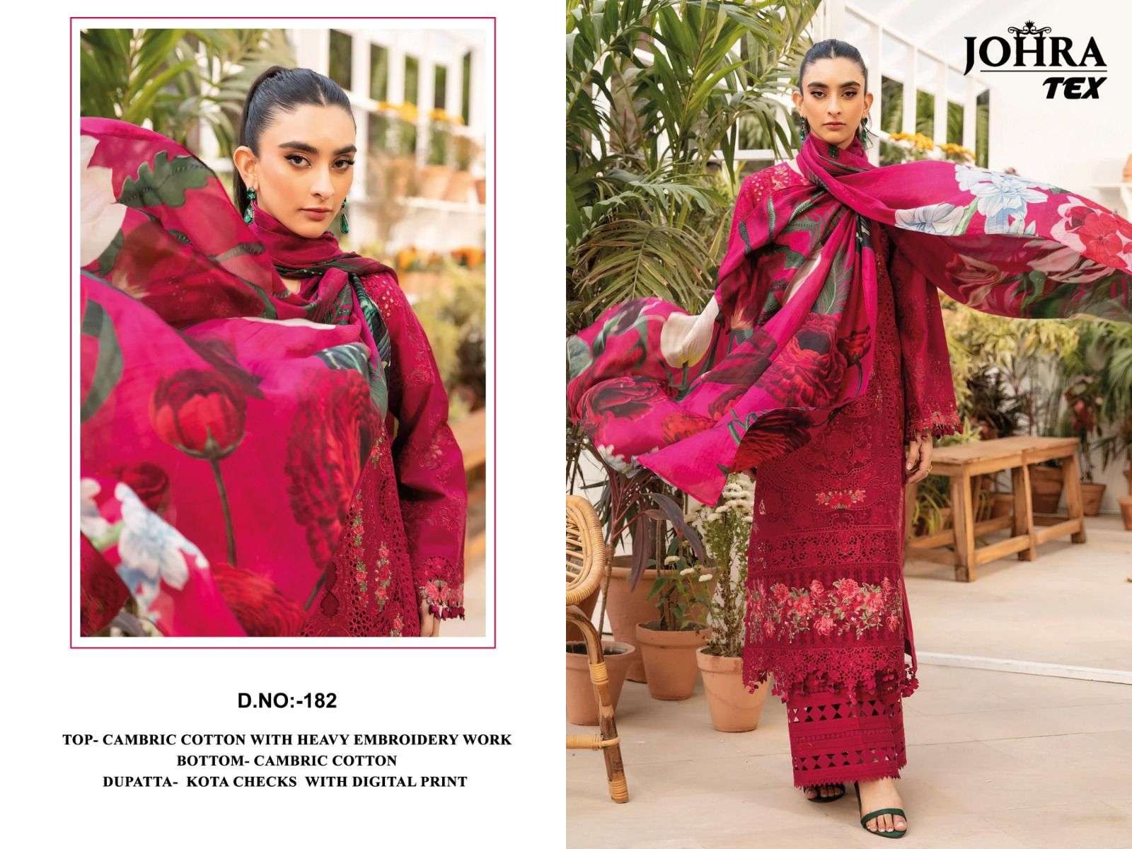 JT-182 BY JOHRA TEX FANCY DESIGNER CAMBRIC COTTON PAKISTANI DRESS