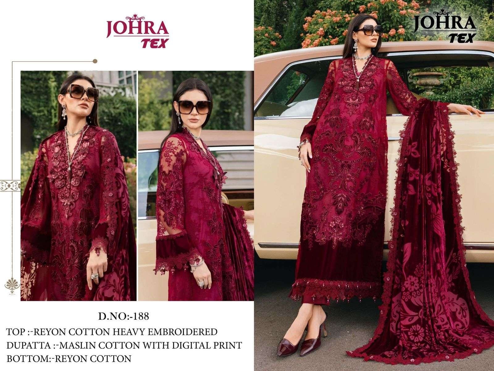 JT-188 BY JOHRA TEX FANCY DESIGNER RAYON COTTON PAKISTANI DRESS